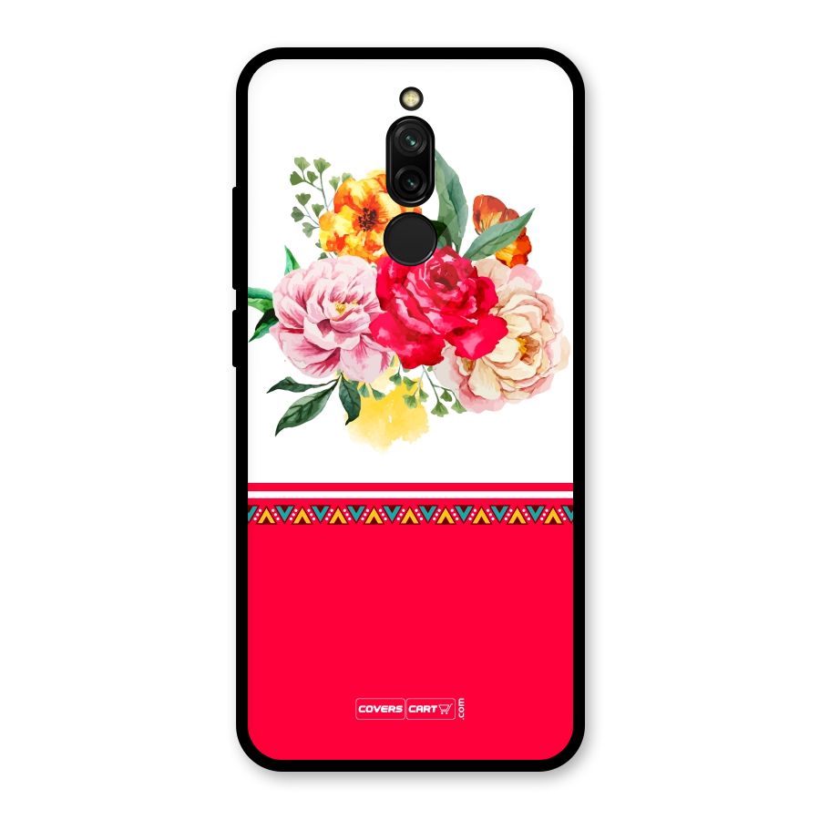 Flower Fusion Glass Back Case for Redmi 8