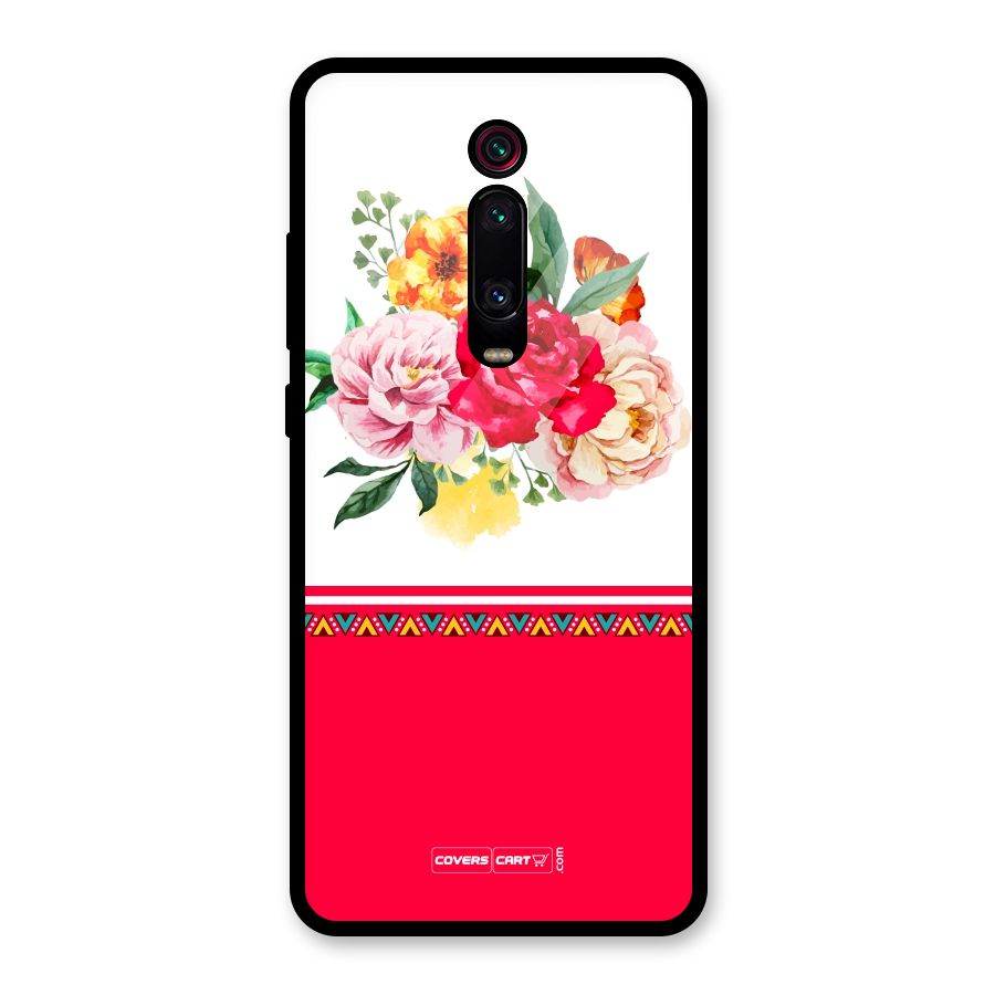 Flower Fusion Glass Back Case for Redmi K20 Pro