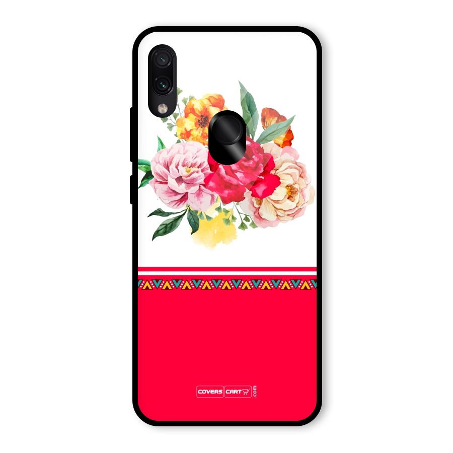 Flower Fusion Glass Back Case for Redmi Note 7S