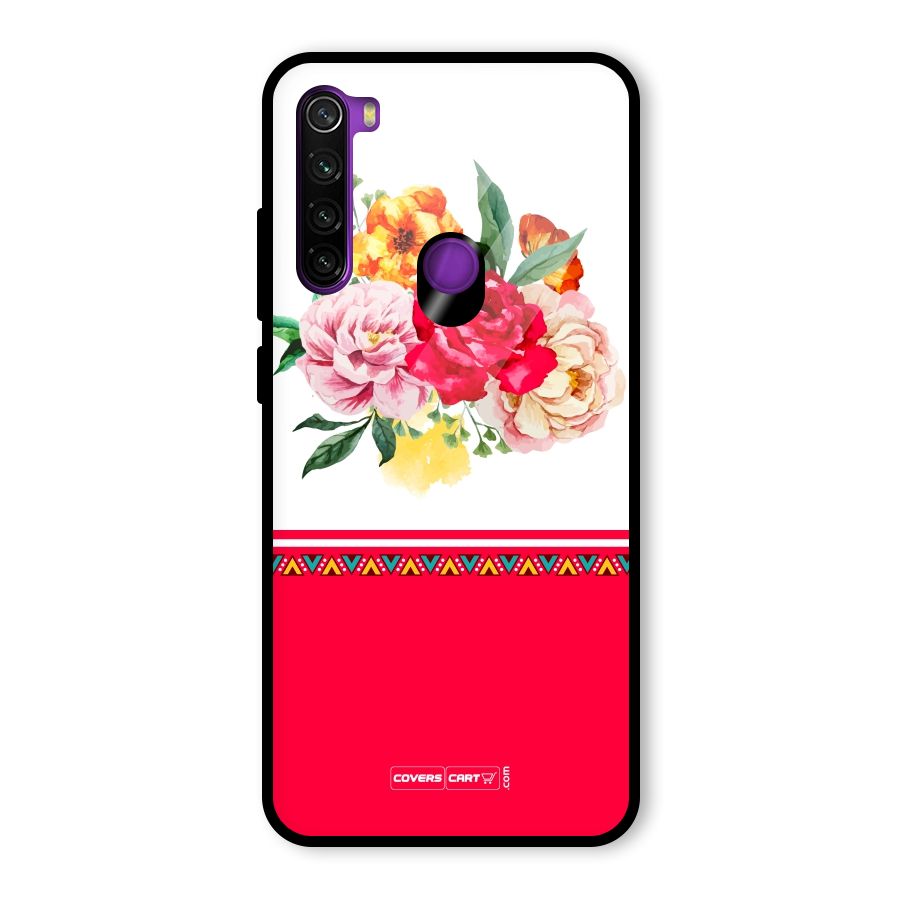Flower Fusion Glass Back Case for Redmi Note 8