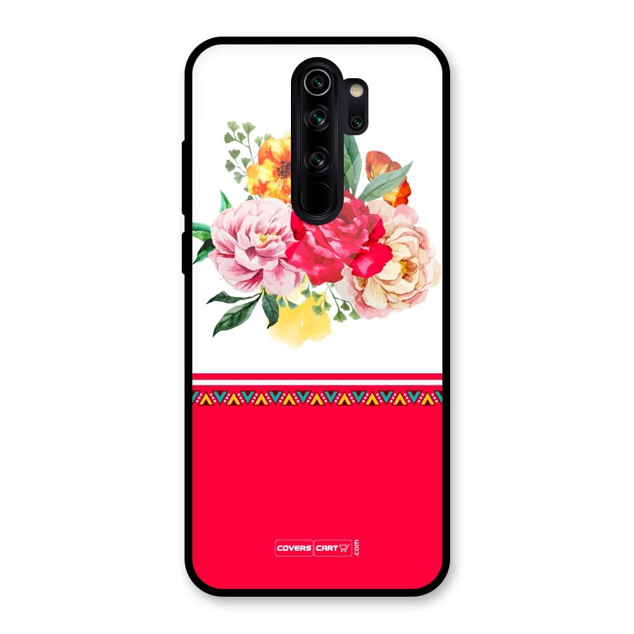 Flower Fusion Glass Back Case for Redmi Note 8 Pro