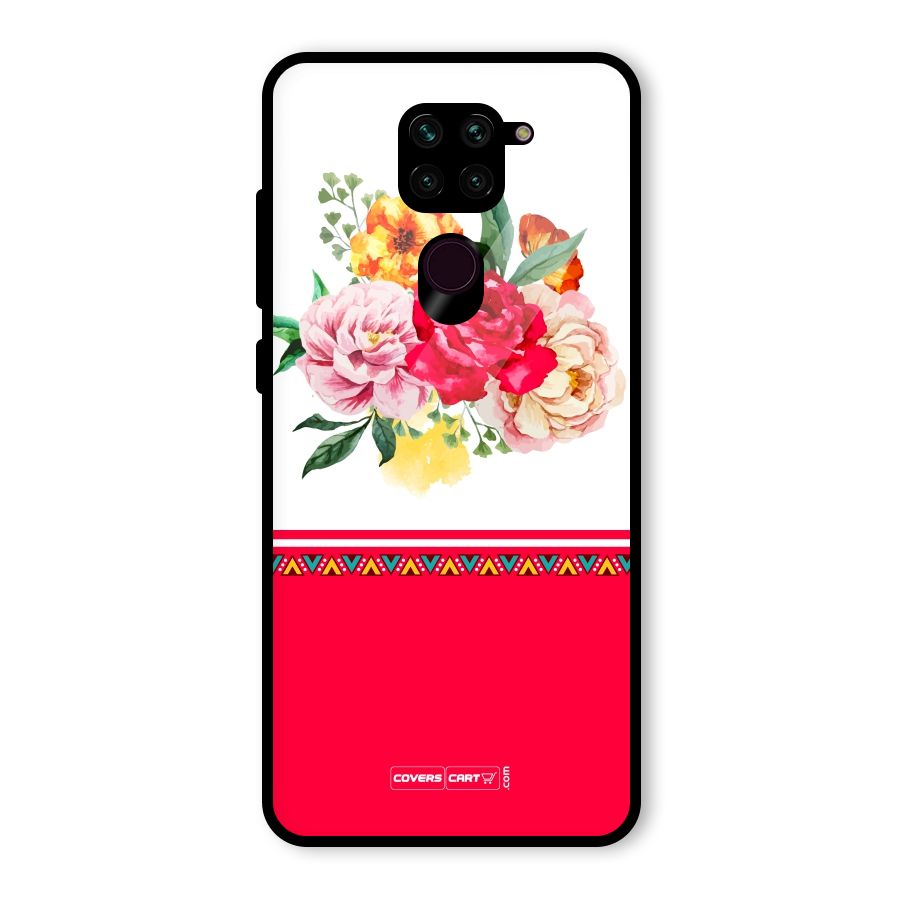 Flower Fusion Glass Back Case for Redmi Note 9