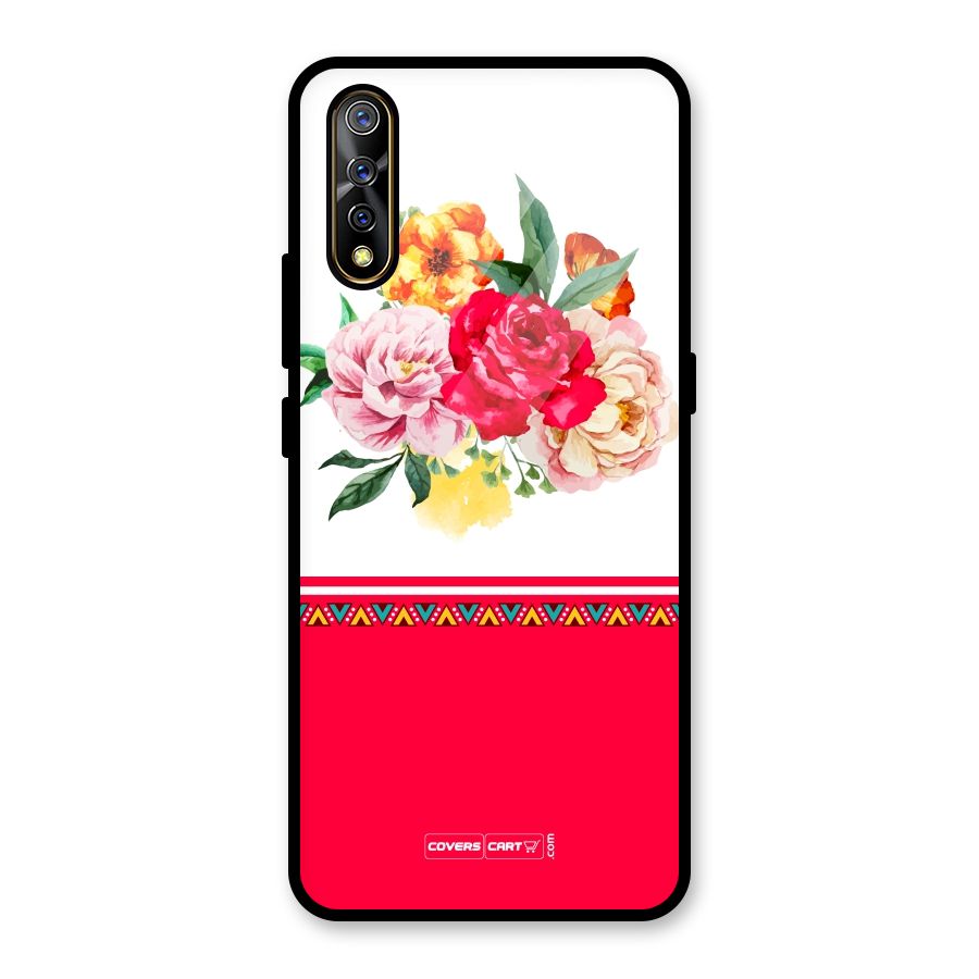 Flower Fusion Glass Back Case for Vivo S1