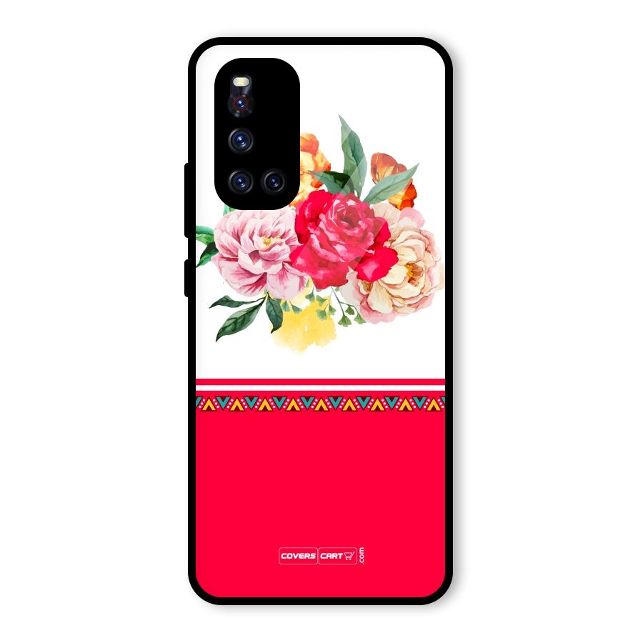 Flower Fusion Glass Back Case for Vivo V19