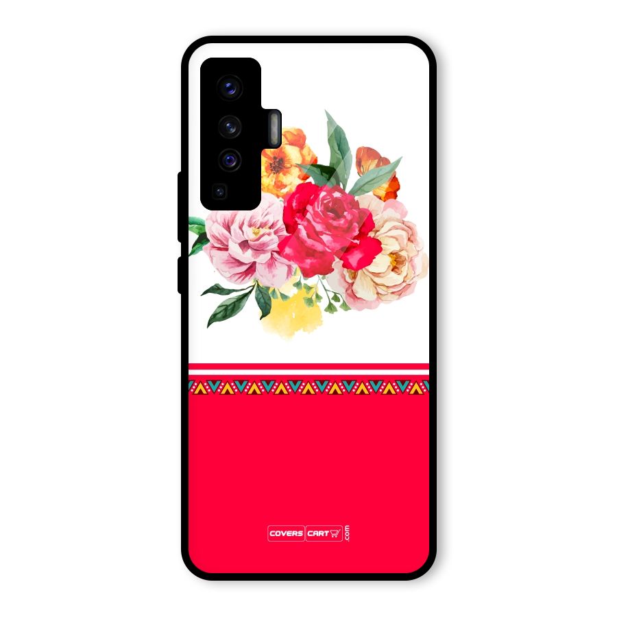 Flower Fusion Glass Back Case for Vivo X50
