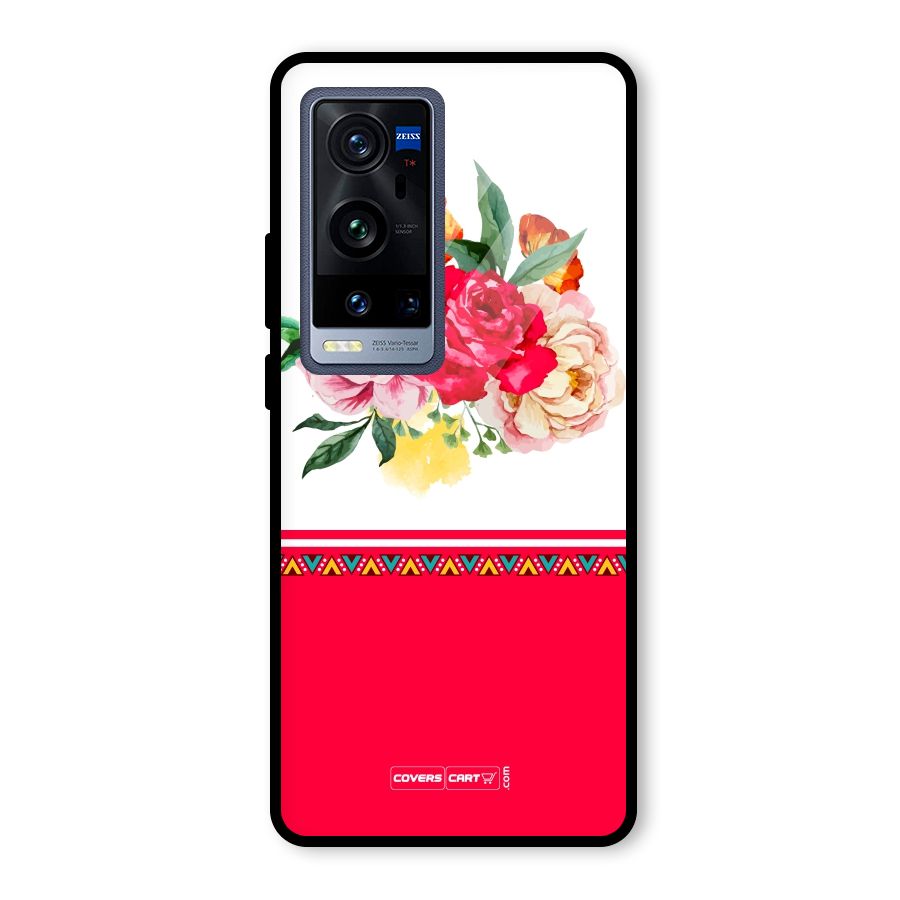 Flower Fusion Glass Back Case for Vivo X60 Pro Plus