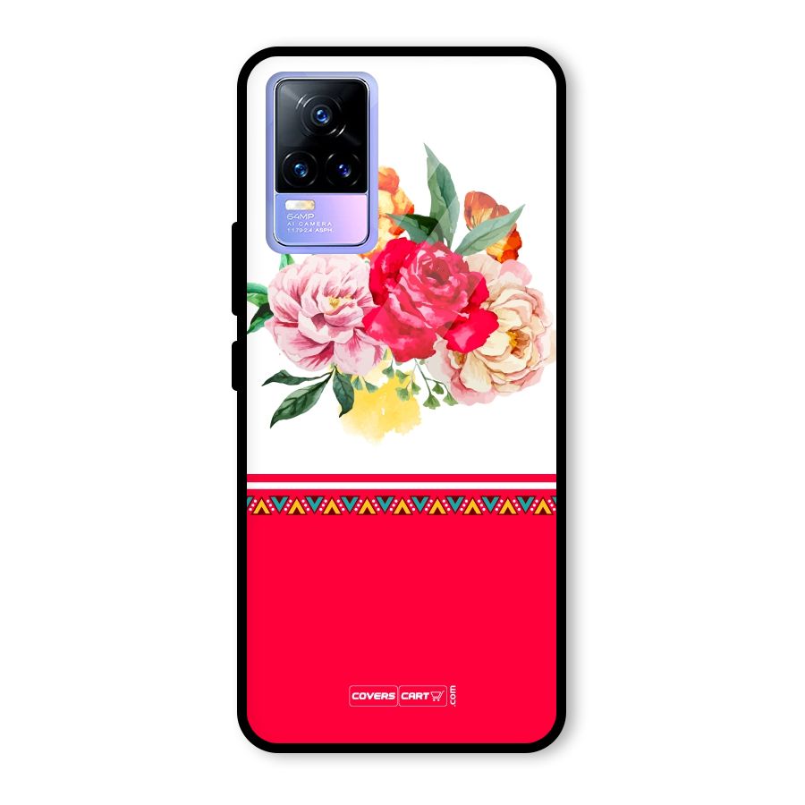 Flower Fusion Glass Back Case for Vivo Y73