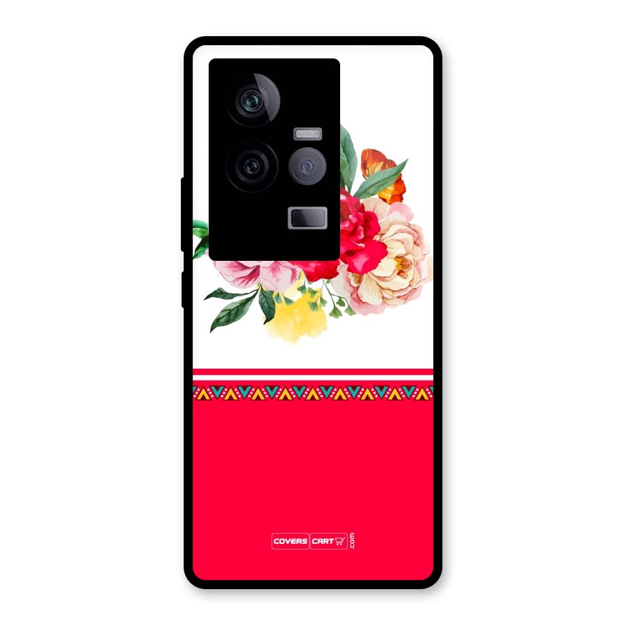 Flower Fusion Glass Back Case for Vivo iQOO 11 5G