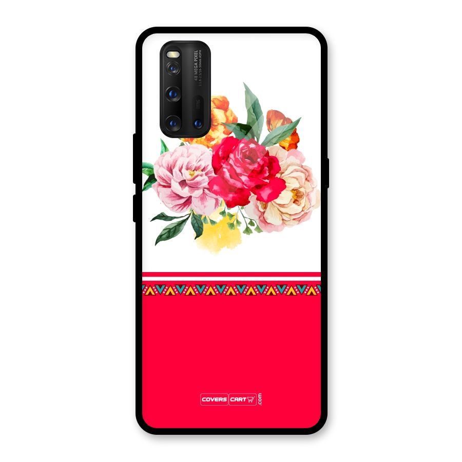 Flower Fusion Glass Back Case for Vivo iQOO 3