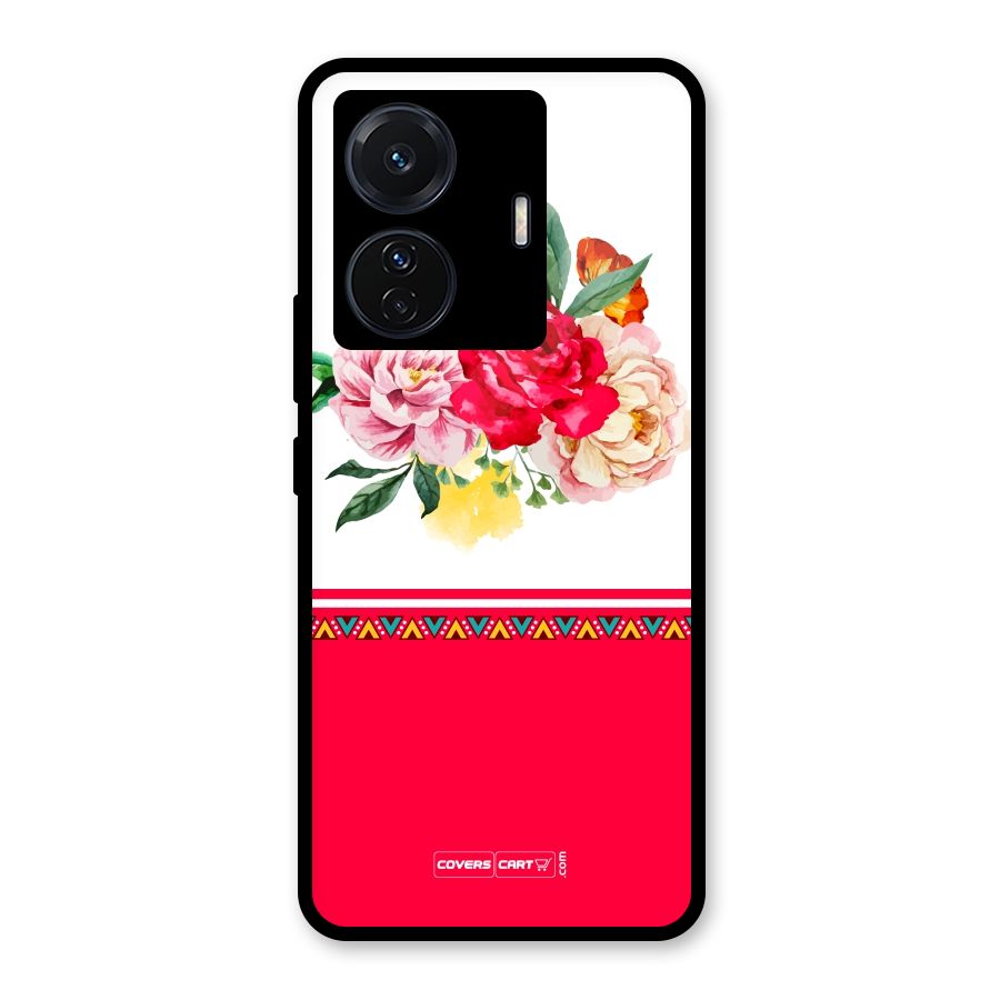 Flower Fusion Glass Back Case for Vivo iQOO Z6 Pro