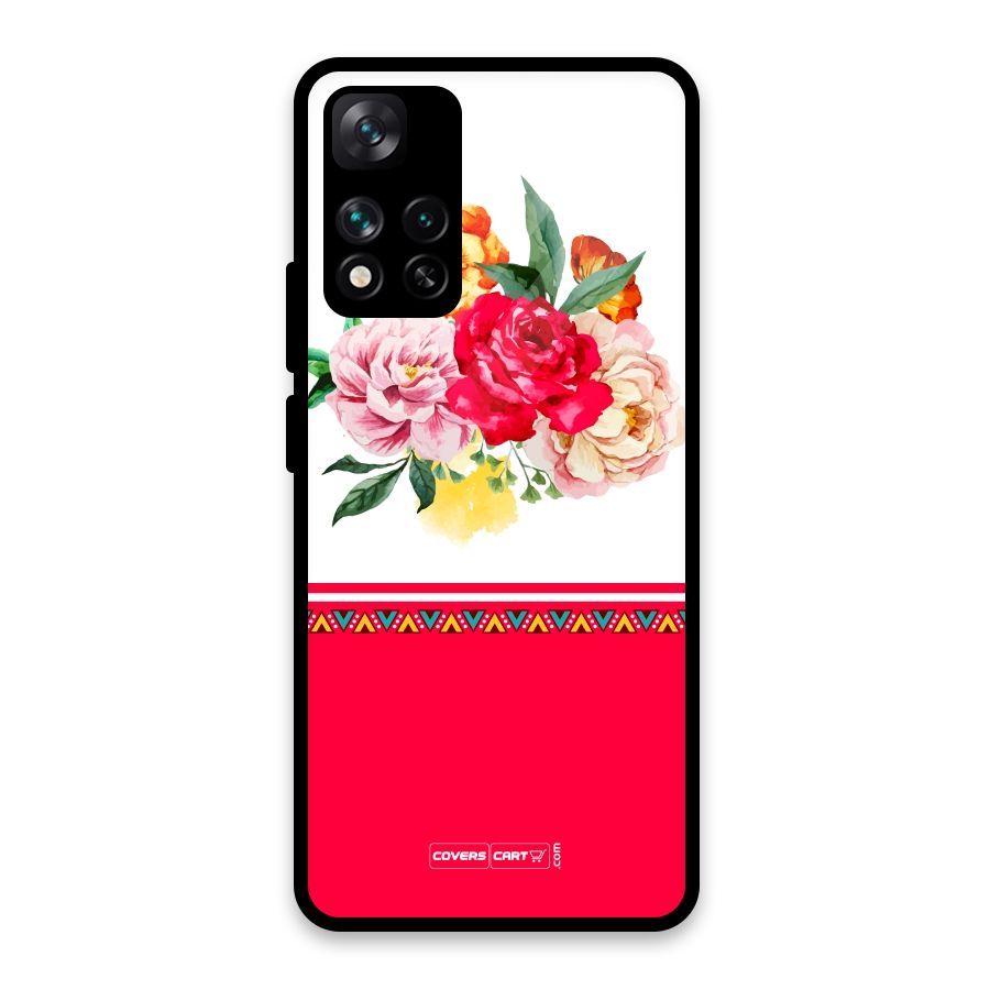 Flower Fusion Glass Back Case for Xiaomi 11i HyperCharge 5G