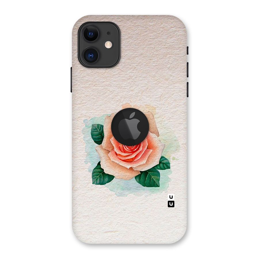 Flower Water Art Back Case for iPhone 11 Logo Cut