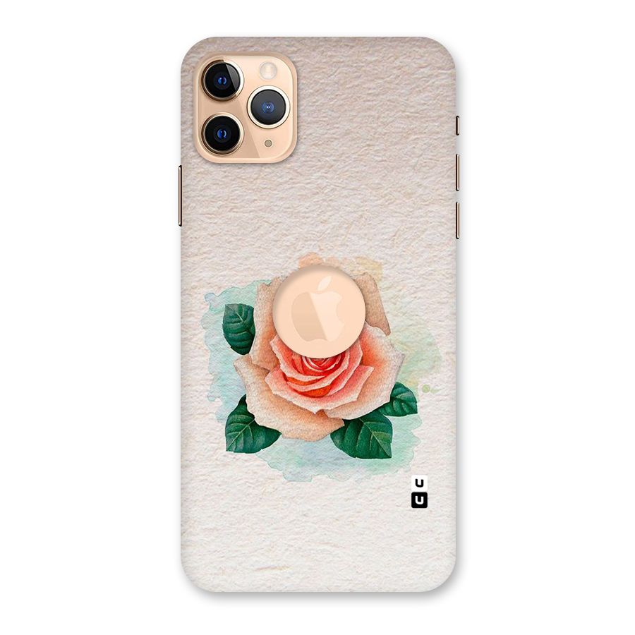 Flower Water Art Back Case for iPhone 11 Pro Max Logo Cut