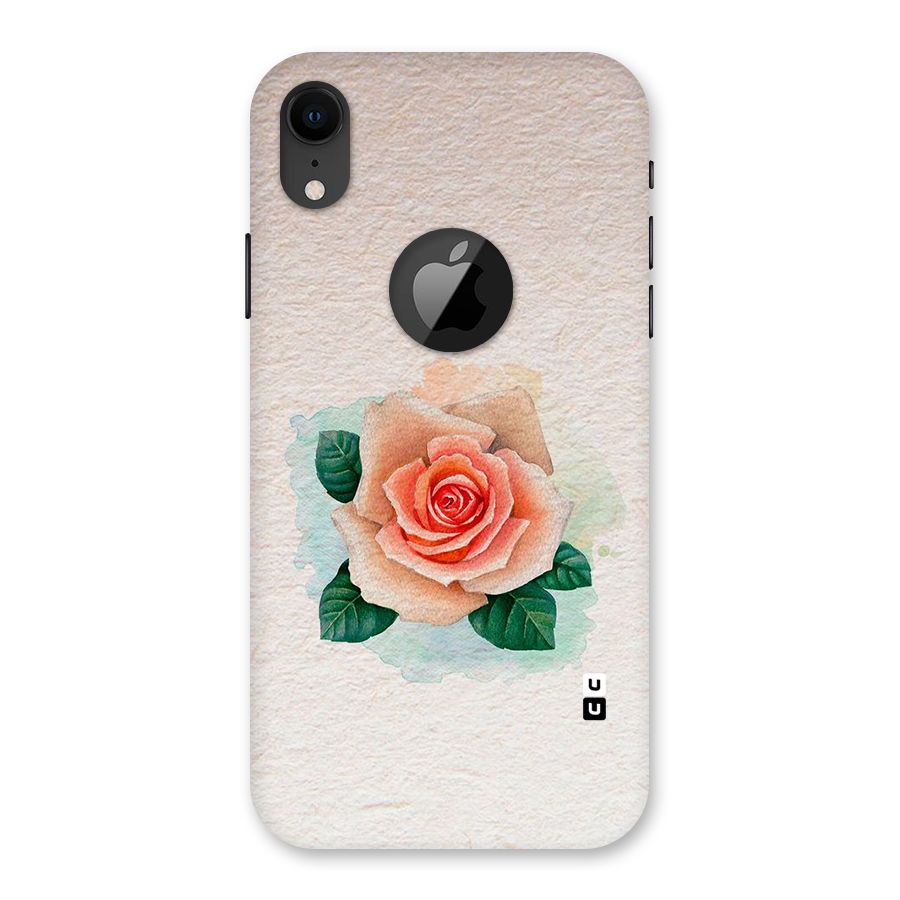 Flower Water Art Back Case for iPhone XR Logo Cut