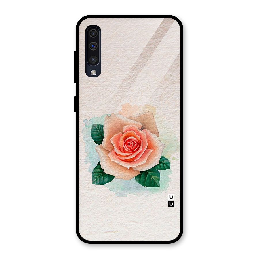 Flower Water Art Glass Back Case for Galaxy A50