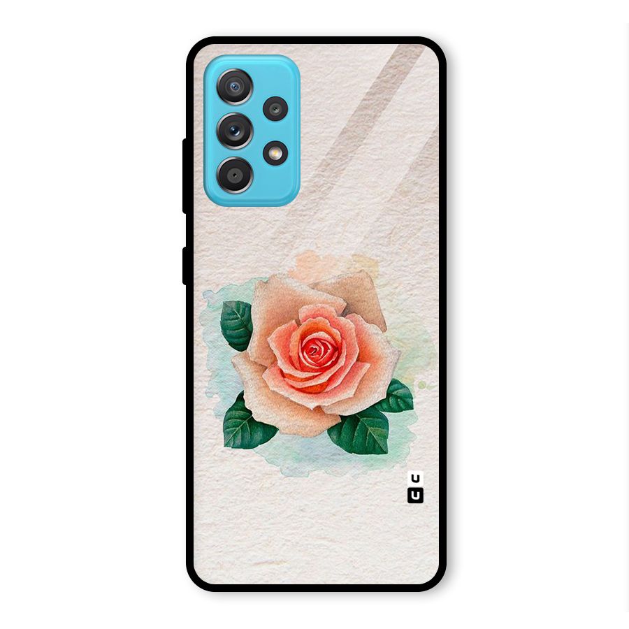 Flower Water Art Glass Back Case for Galaxy A52