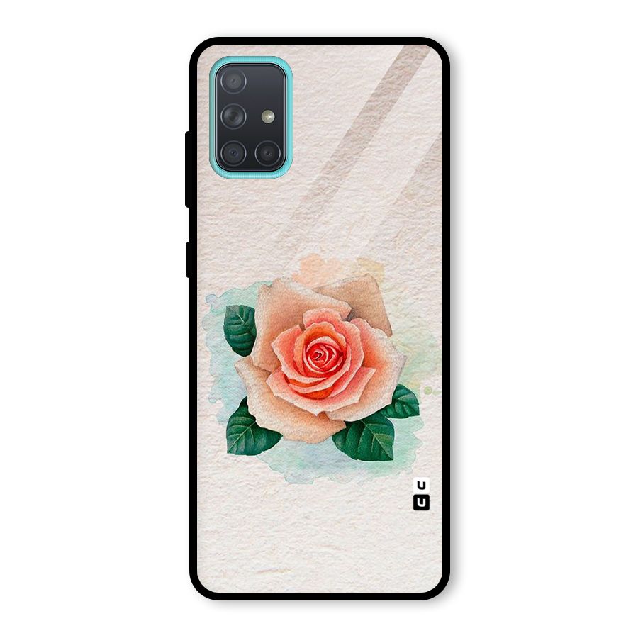 Flower Water Art Glass Back Case for Galaxy A71