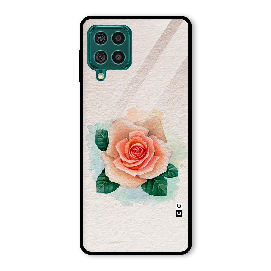 Flower Water Art Glass Back Case for Galaxy F62