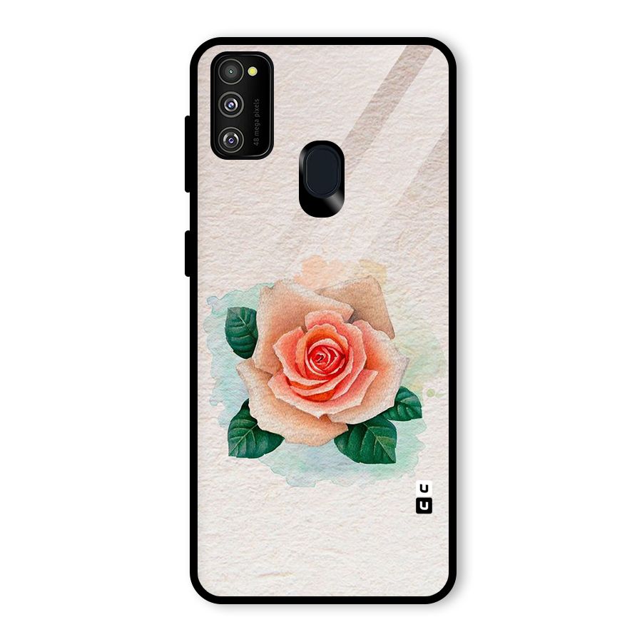 Flower Water Art Glass Back Case for Galaxy M30s