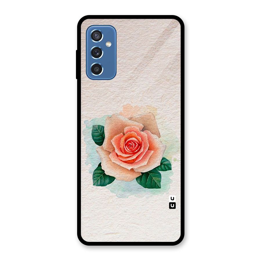 Flower Water Art Glass Back Case for Galaxy M52 5G