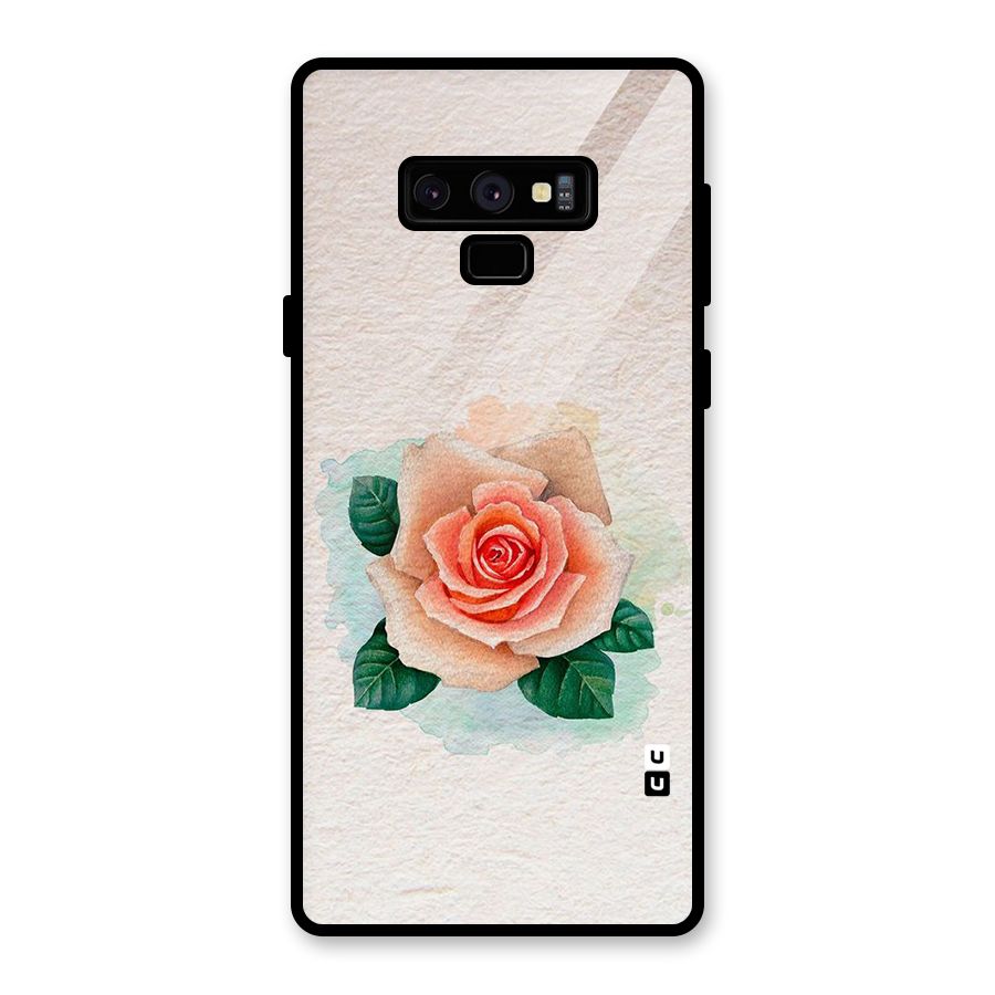 Flower Water Art Glass Back Case for Galaxy Note 9