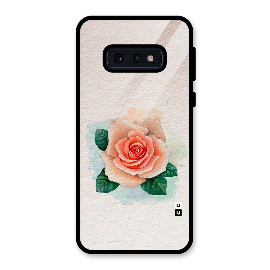 Flower Water Art Glass Back Case for Galaxy S10e