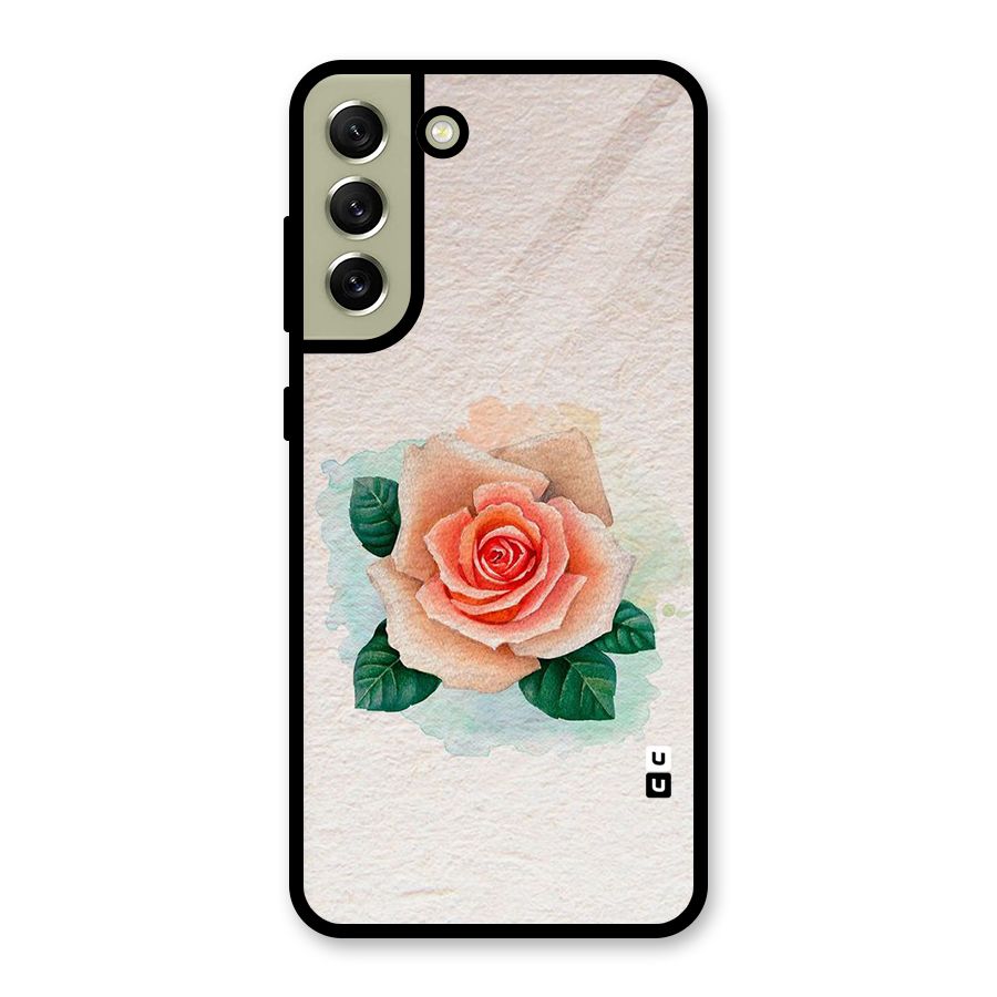 Flower Water Art Glass Back Case for Galaxy S21 FE 5G