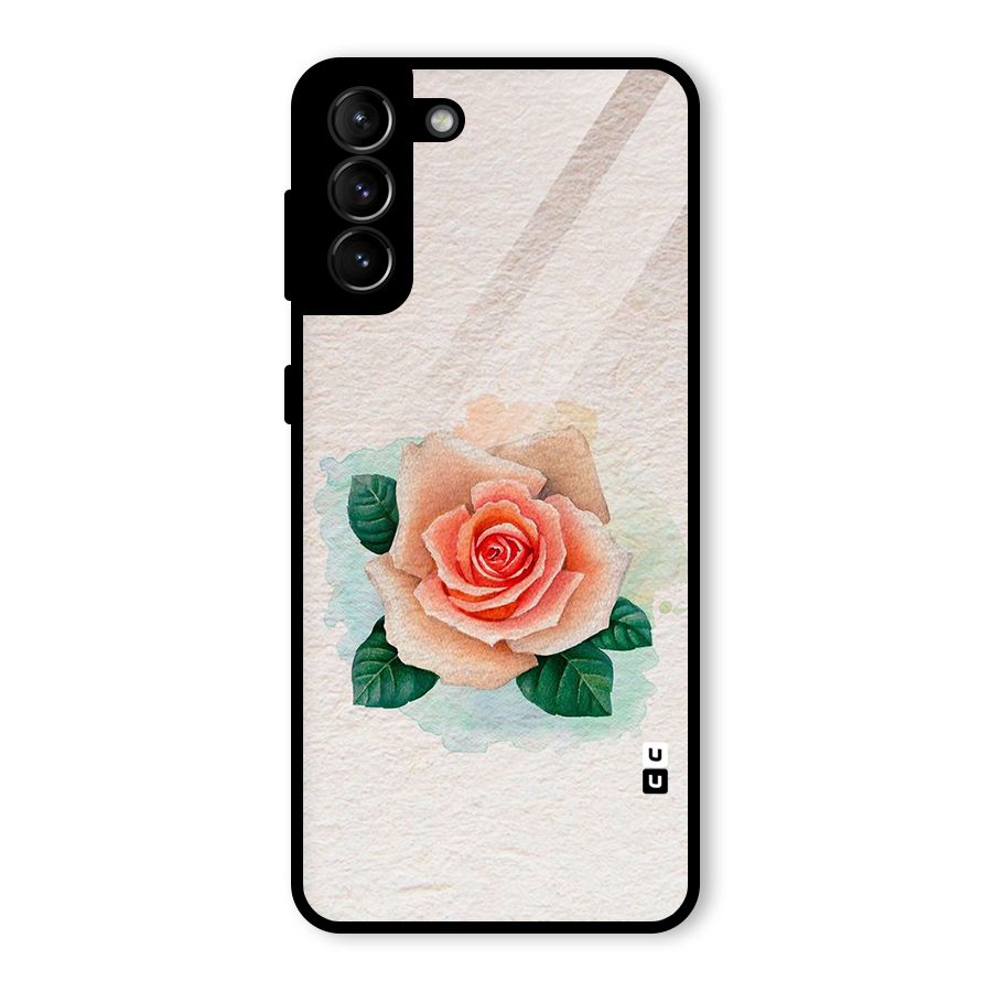 Flower Water Art Glass Back Case for Galaxy S21 Plus