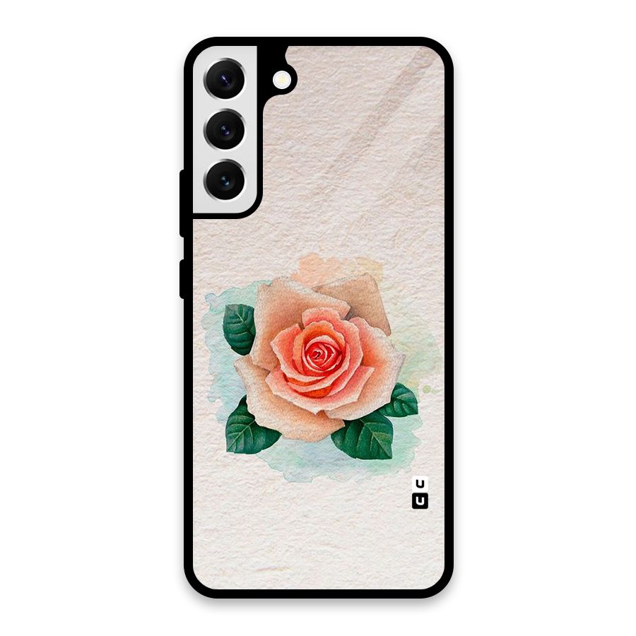 Flower Water Art Glass Back Case for Galaxy S22 Plus 5G