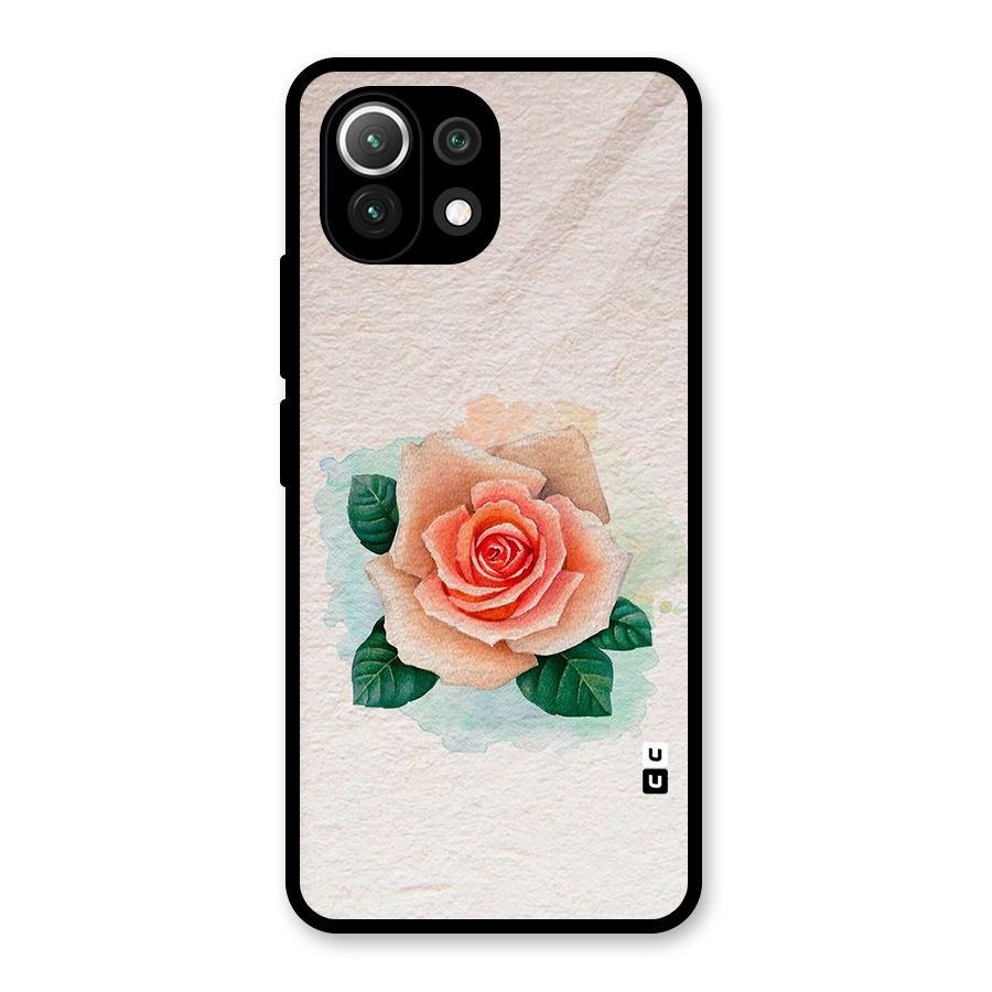 Flower Water Art Glass Back Case for Mi 11 Lite