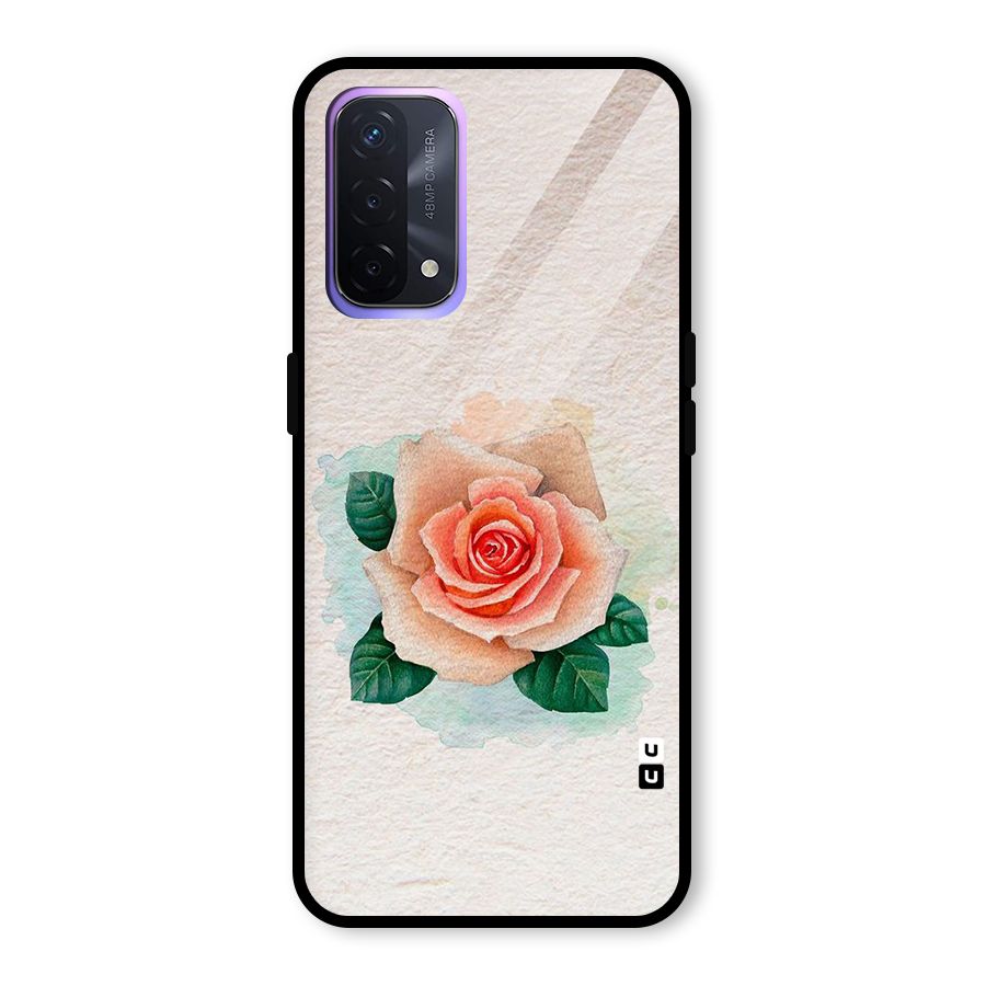 Flower Water Art Glass Back Case for Oppo A74 5G