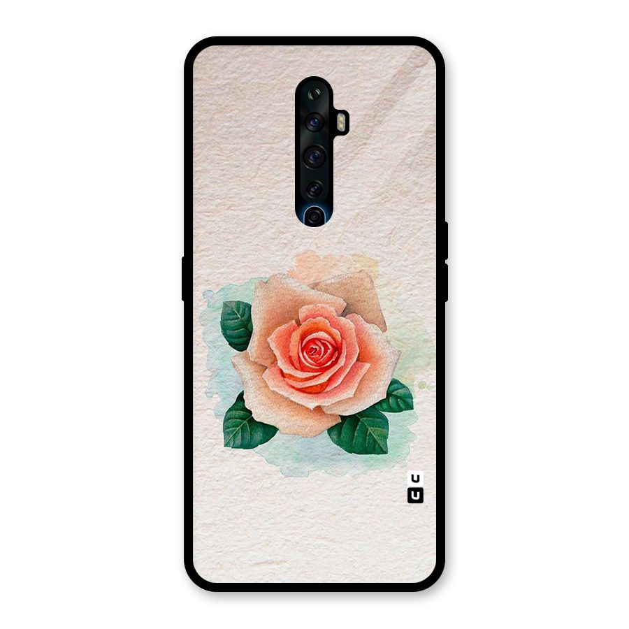 Flower Water Art Glass Back Case for Oppo Reno2 F
