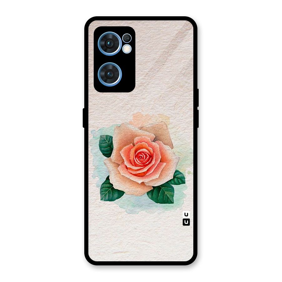 Flower Water Art Glass Back Case for Oppo Reno7 5G