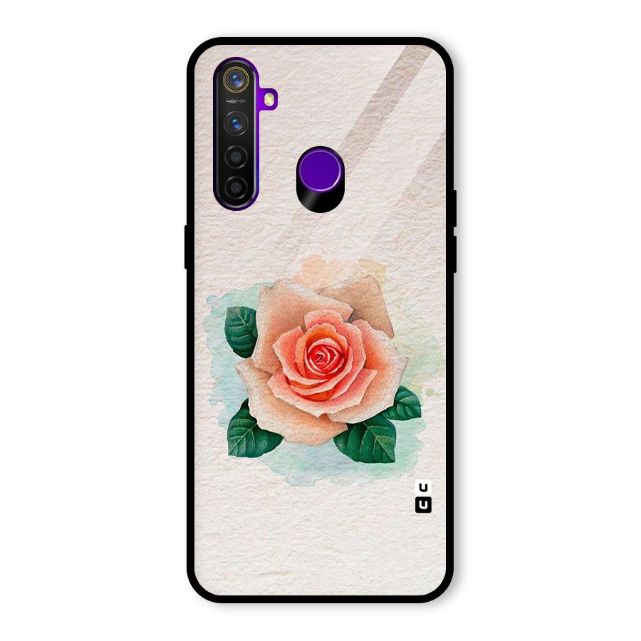 Flower Water Art Glass Back Case for Realme 5 Pro