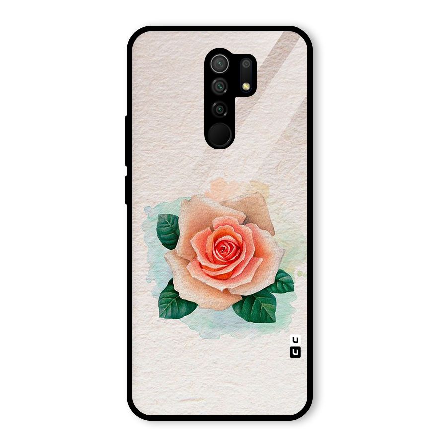 Flower Water Art Glass Back Case for Redmi 9 Prime
