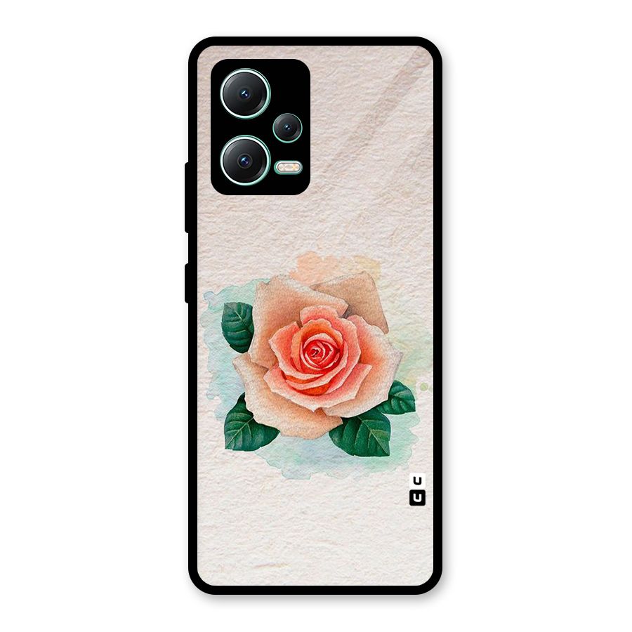 Flower Water Art Glass Back Case for Redmi Note 12 5G
