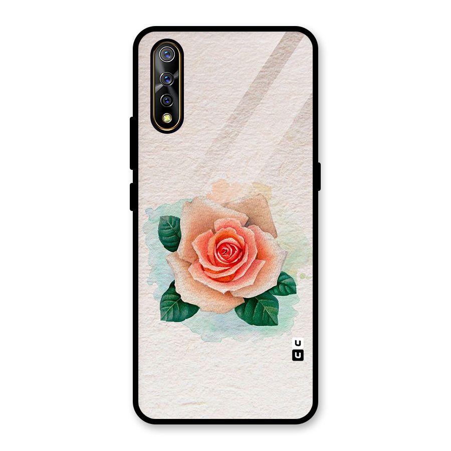 Flower Water Art Glass Back Case for Vivo S1