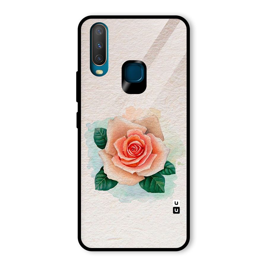 Flower Water Art Glass Back Case for Vivo U10