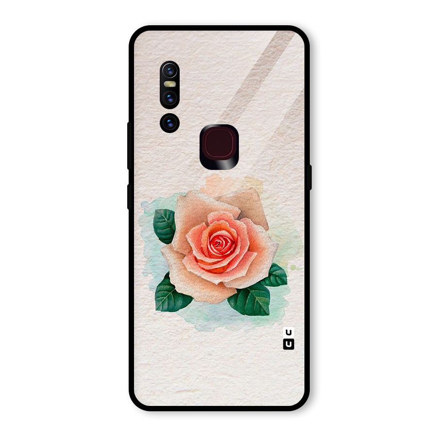 Flower Water Art Glass Back Case for Vivo V15