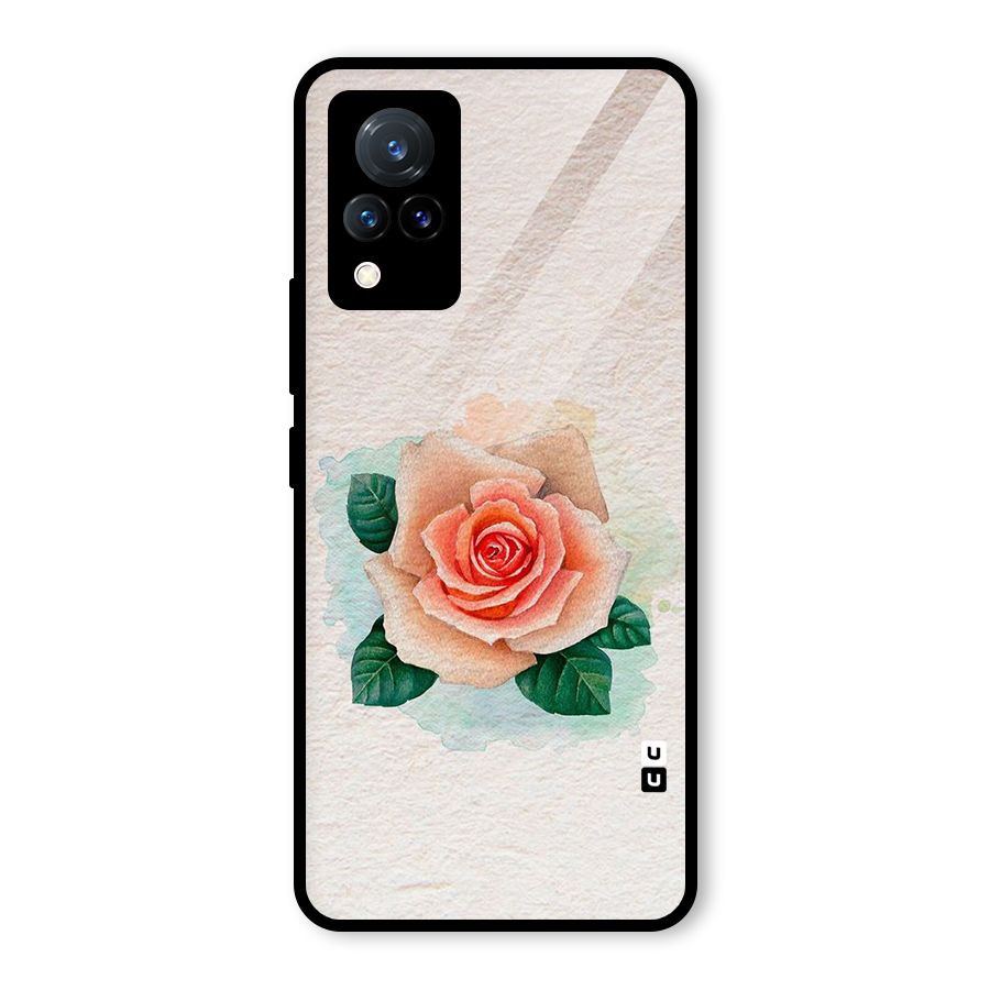 Flower Water Art Glass Back Case for Vivo V21 5G