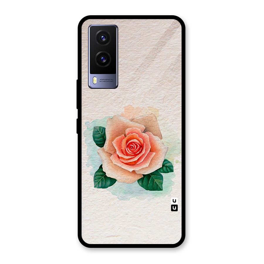 Flower Water Art Glass Back Case for Vivo V21e 5G