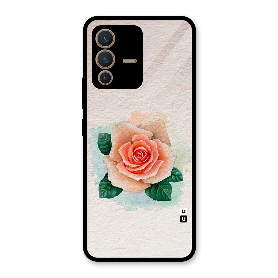 Flower Water Art Glass Back Case for Vivo V23 5G
