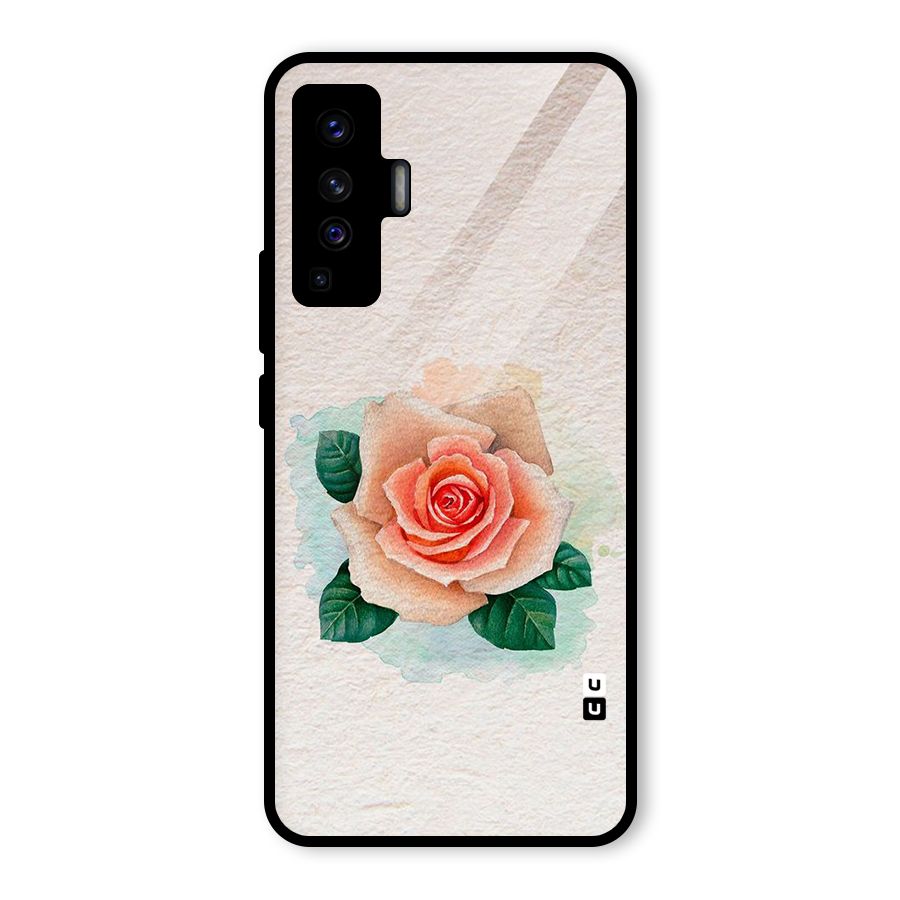 Flower Water Art Glass Back Case for Vivo X50