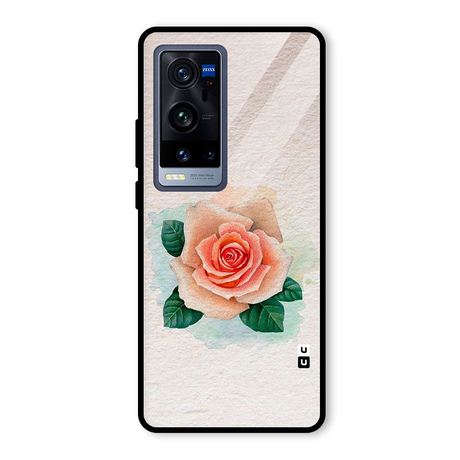 Flower Water Art Glass Back Case for Vivo X60 Pro Plus
