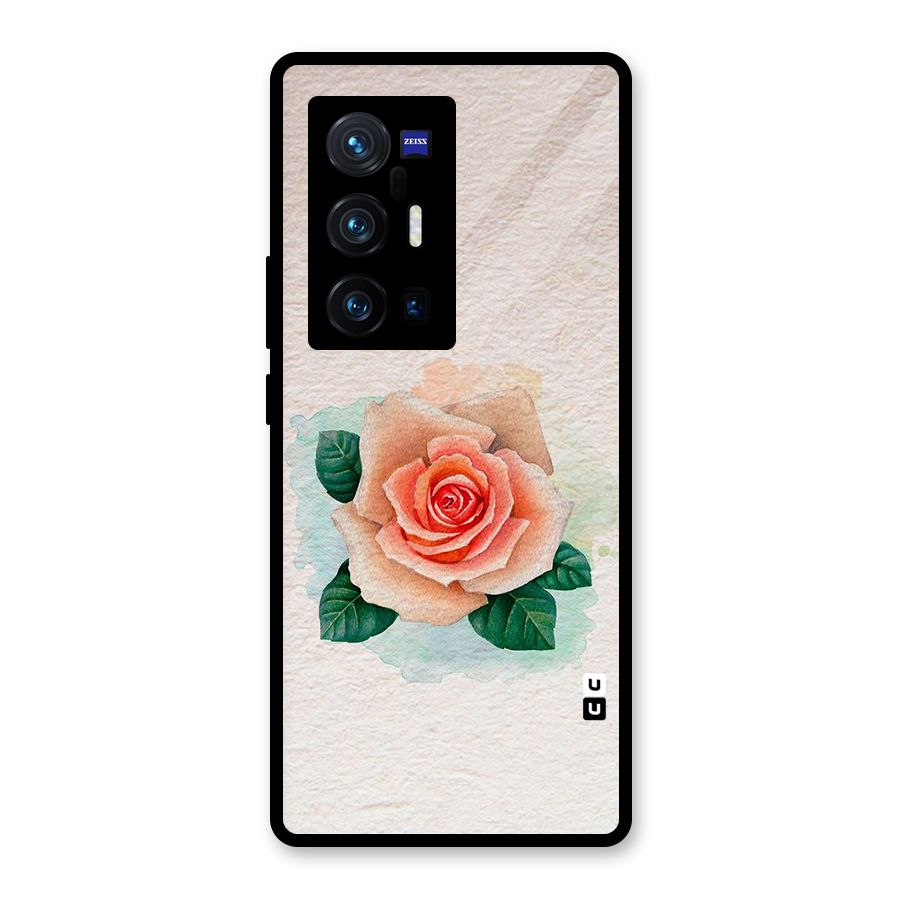 Flower Water Art Glass Back Case for Vivo X70 Pro Plus