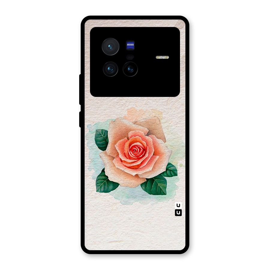 Flower Water Art Glass Back Case for Vivo X80