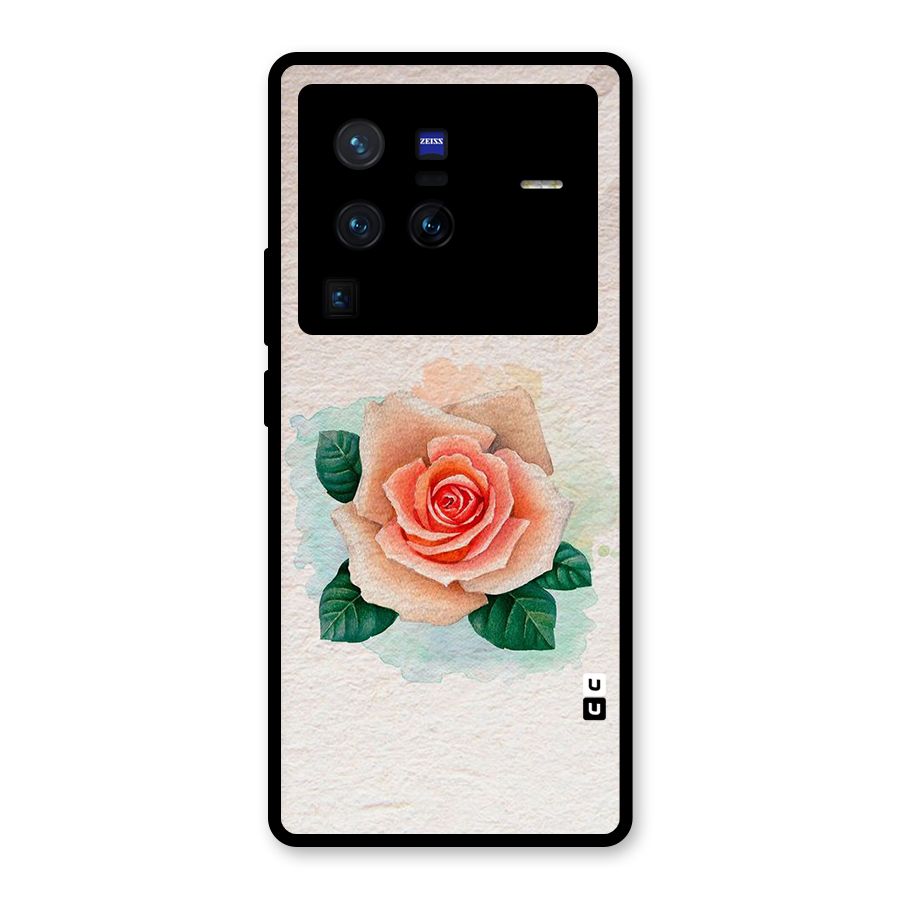 Flower Water Art Glass Back Case for Vivo X80 Pro
