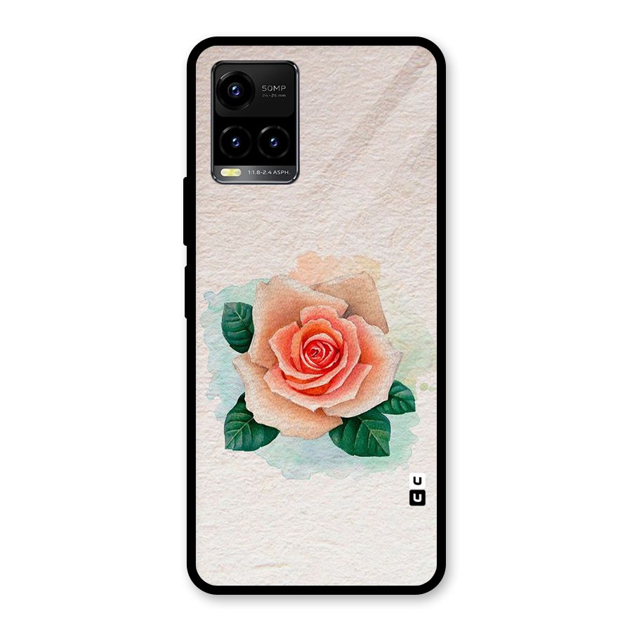 Flower Water Art Glass Back Case for Vivo Y21T