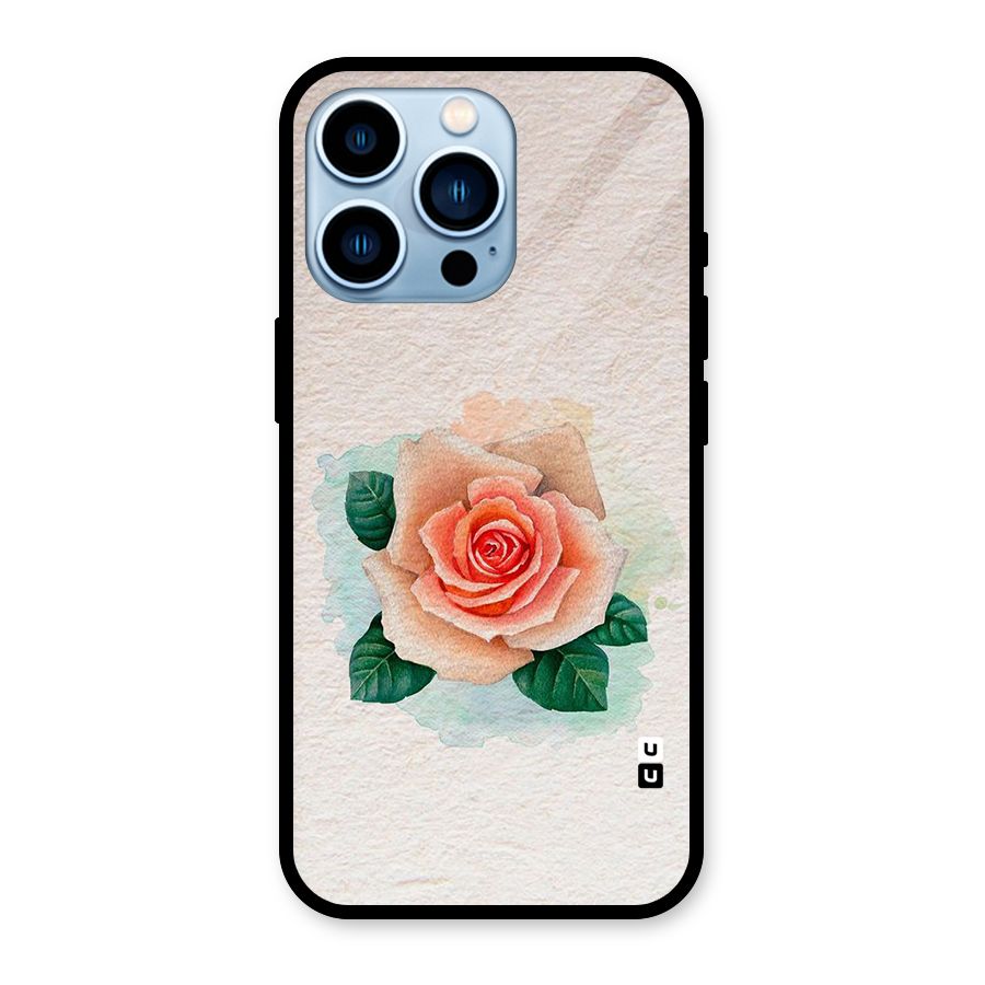 Flower Water Art Glass Back Case for iPhone 13 Pro