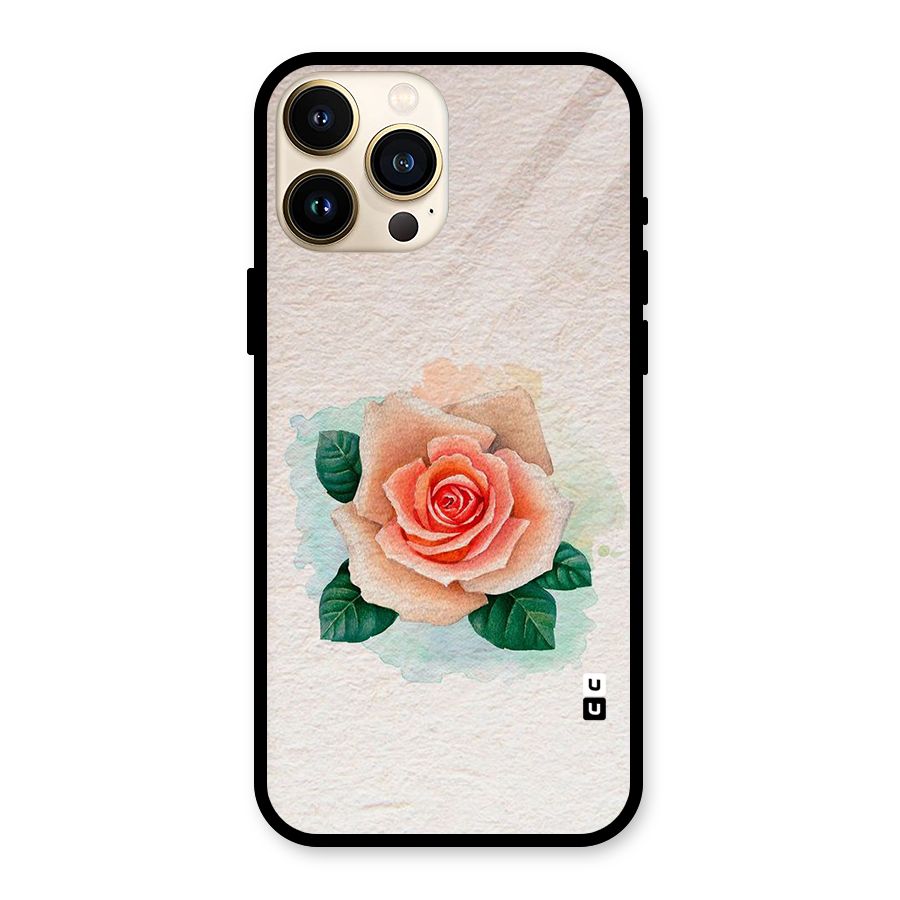 Flower Water Art Glass Back Case for iPhone 13 Pro Max
